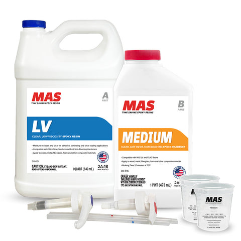 MAS 48 oz LV resin and medium hardener