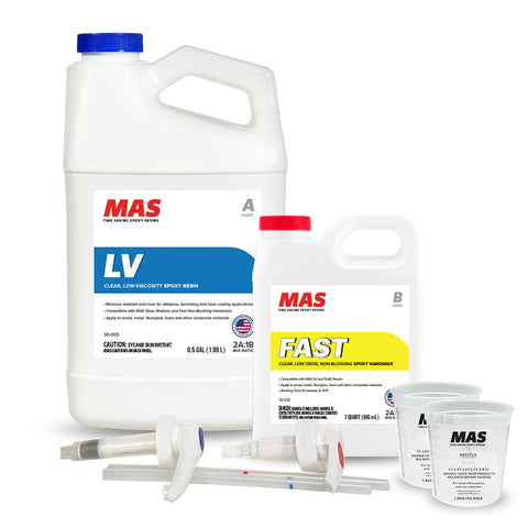 MAS LV Resin and Fast Hardener 96 oz kit