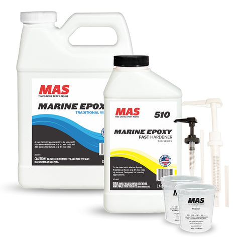 38.4 oz Kit MAS Marine Epoxy System with Fast Hardener