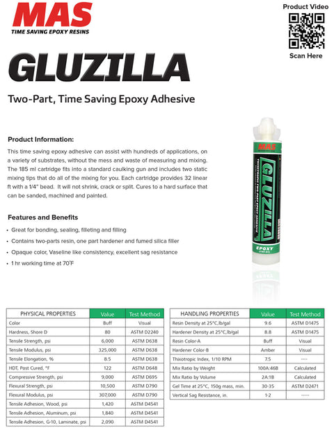 Gluzilla Two-part Epoxy Adhesive