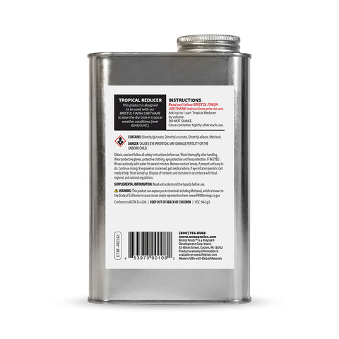 Back of Bristol Finish Tropical Reducer Can