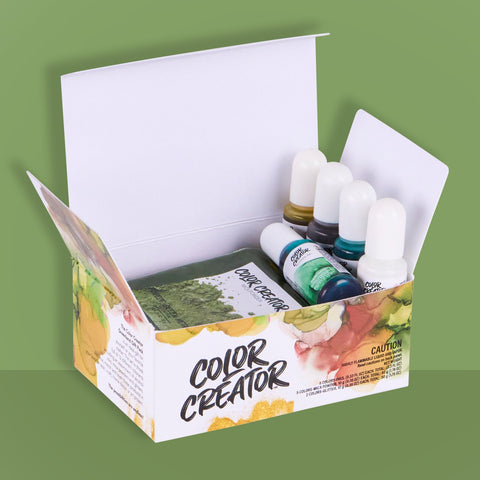 Color Creator Greenland Kit - 12 Mica Powders Alcohol Inks & Glitters