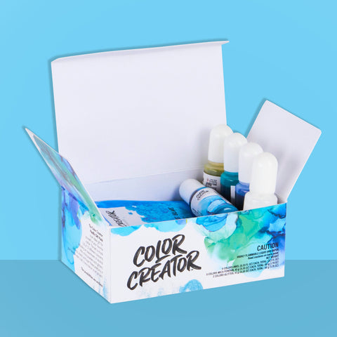 Color Creator Pacific Ocean Kit 12 Mica Powders Alcohol Inks & Glitters