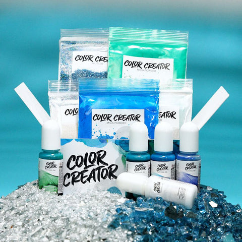 Color Creator Pacific Ocean 12 Pack Mica Powders Alcohol Inks & Glitters