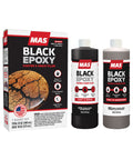 MAS Black Epoxy packaging and bottles on a white background 32 oz kit