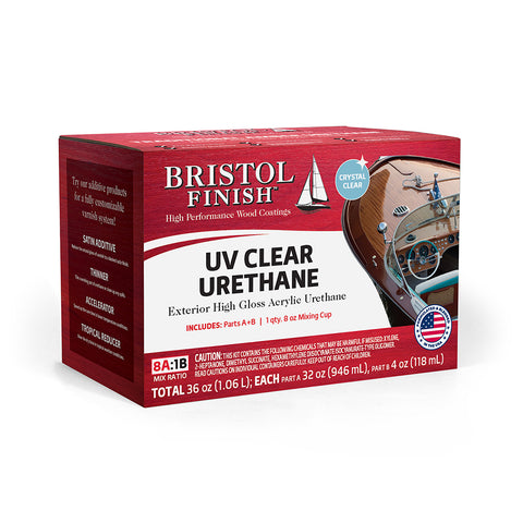 Box of Bristol Finish UV Clear Urethane on a white background