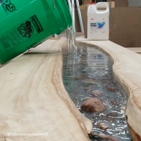 Deep pour river tables