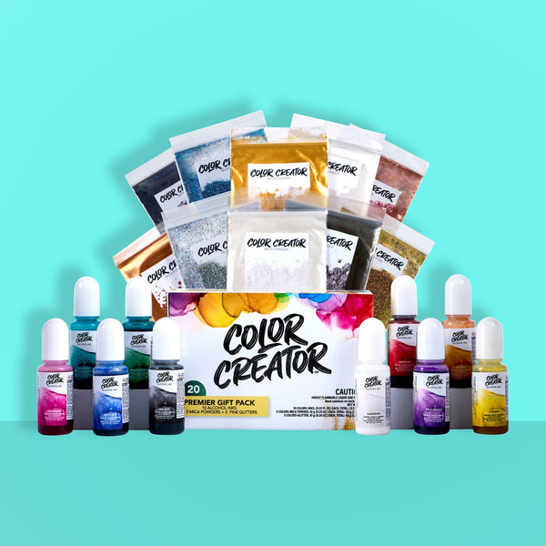 Color Creator Premier Kit 20 - Mica Powders Alcohol Inks