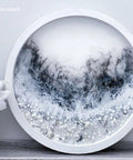 Black and white epoxy art