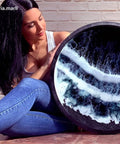 Beautiful ocean wave epoxy art piece made with Art Pro Epoxy