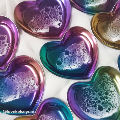 Epoxy art heart decor